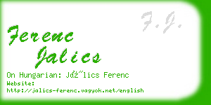 ferenc jalics business card